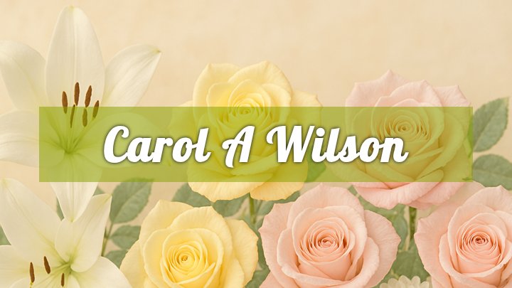 Carol A. Wilson, Mattoon, IL