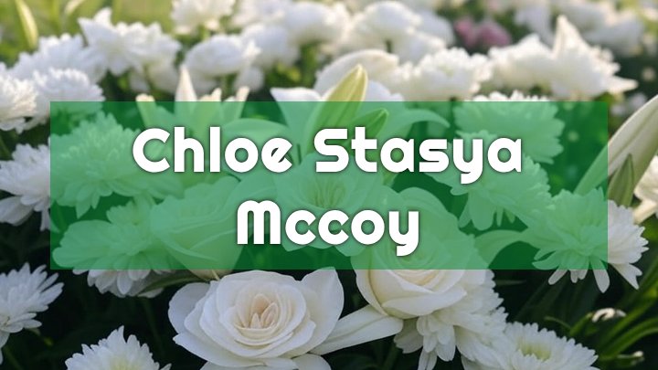 chloe stasya mccoy youngstown oh obituary